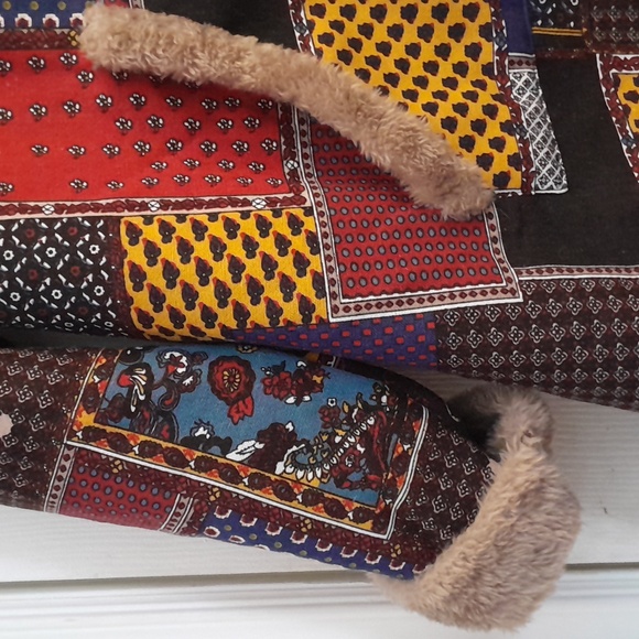 Patchwork Hooded Women's Coat - Picture 4 of 10